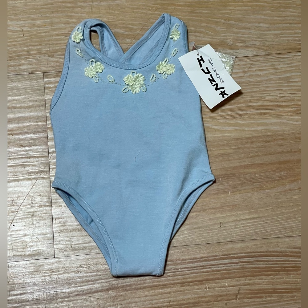 2000s Hunza G Baby Blue Swimsuit